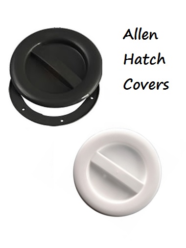 Allen Hatch Inspection covers (screw in) - Medium Black or white